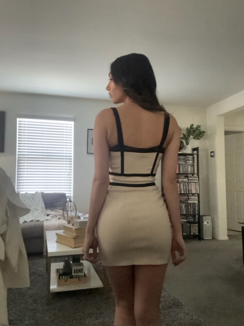 Sparkle & Fade Urban Outfitters Size S Corset Mini Dress Nude Black - Picture 9 of 9